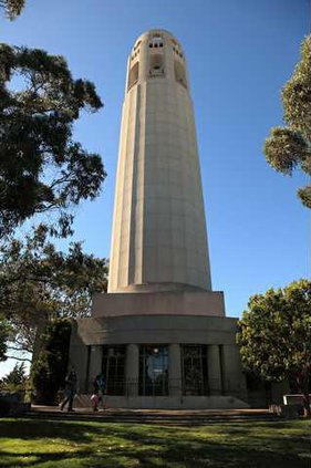 Coit Tower San Francisco south facing side