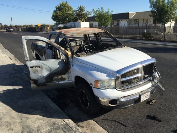 BURNED TRUCK