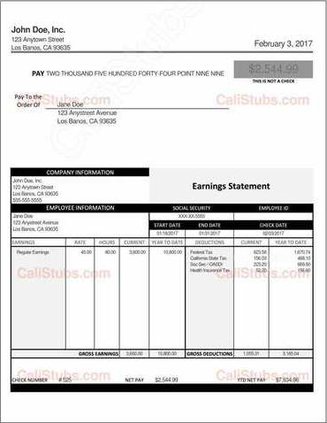 Paystub Scam Picture