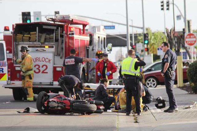 Lander motorcycle crash