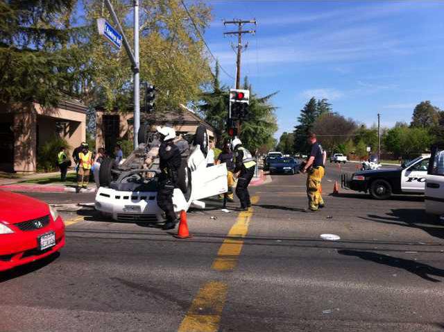 Crash flips vehicle near school - Turlock Journal