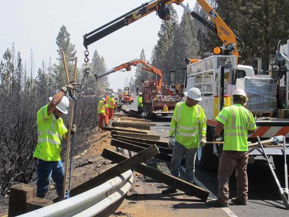 FIRE guardrail posts