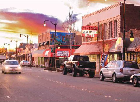 downtown sunset