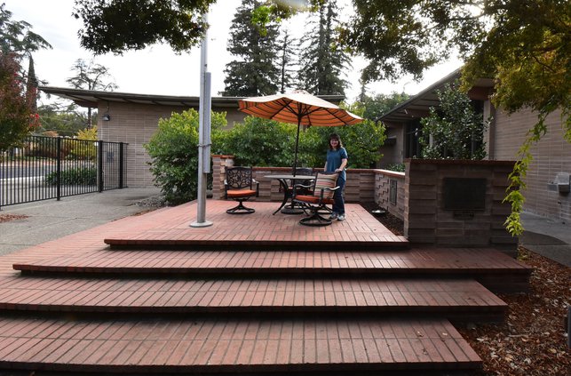 library courtyard