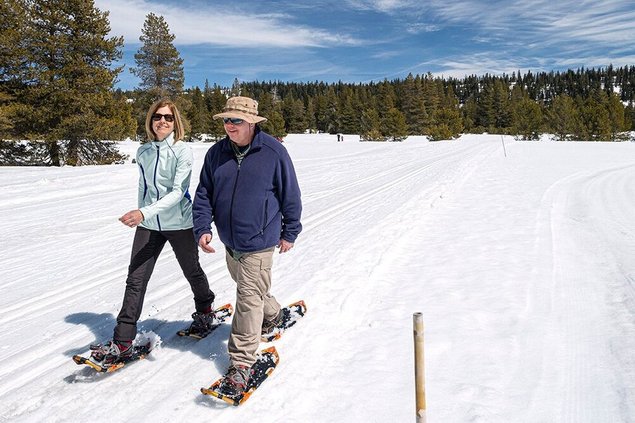 snowshoeing
