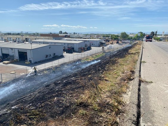 Linwood grass fire