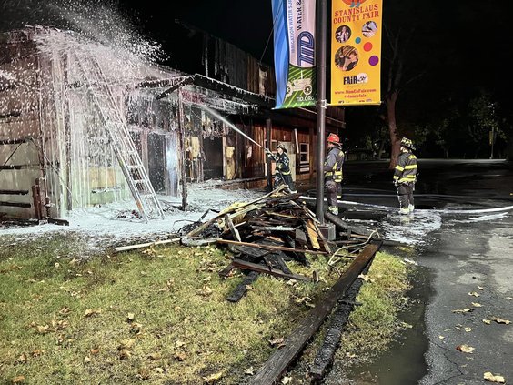 Fire at Fair building