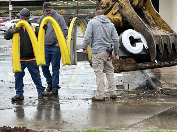 Golden arches removed