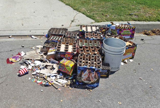 Illegal fireworks mortars