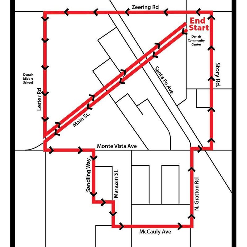 Denair 4th of July parade route
