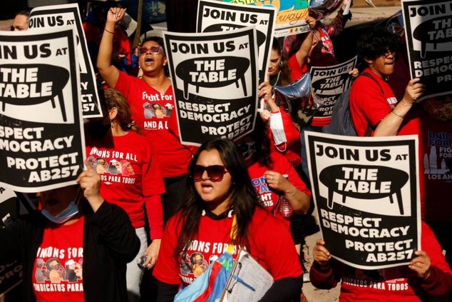 minimum wage protest