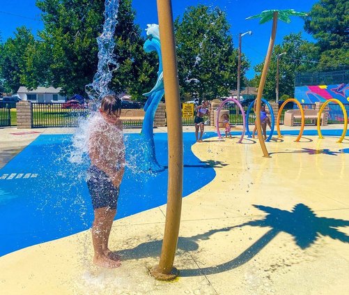 water spray park