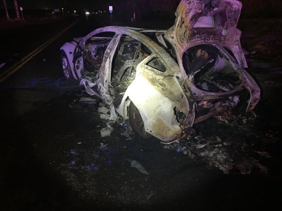 tesla fire