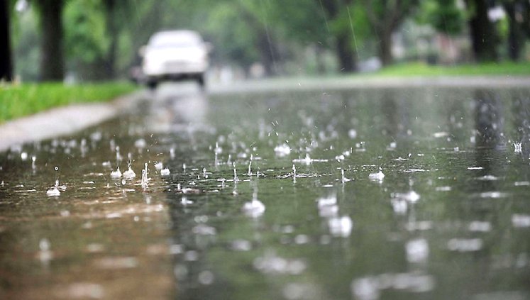 Rain in street