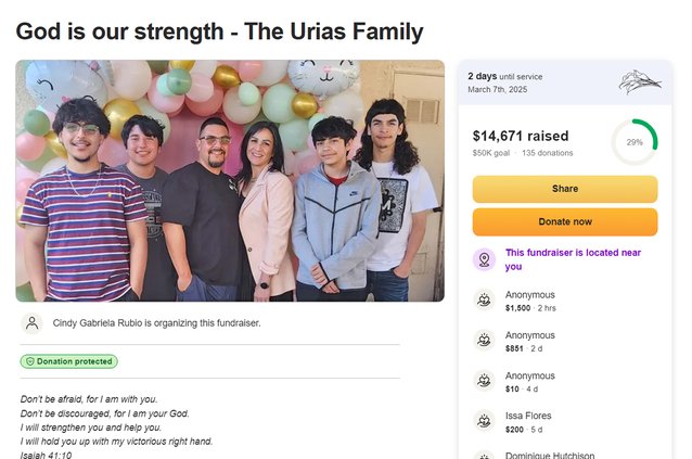 Urias family gofundme