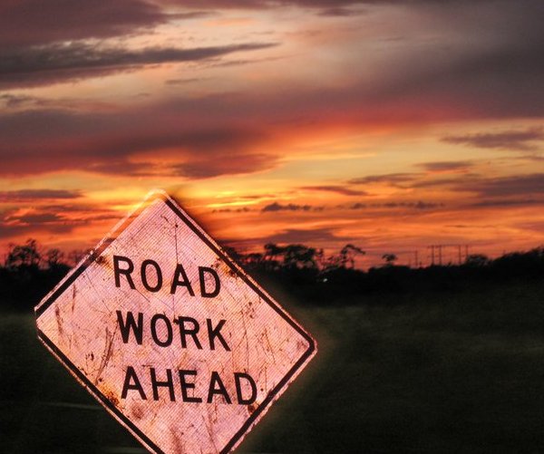 road work ahead