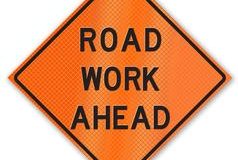 road work sign