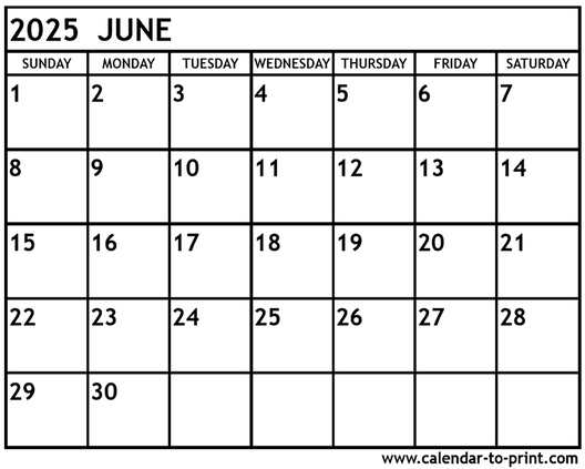 june calendar