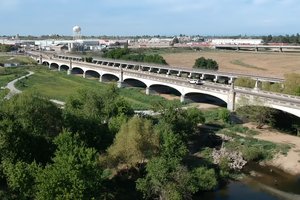 Seventh Street bridge from drone