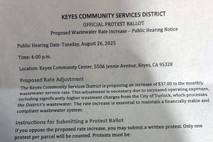 Keyes sewer increase letter