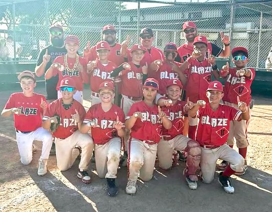 Blaze 11-year-old travel baseball team August 2025