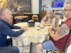 Gray speaks to couple in Turlock