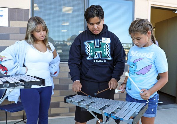 Central Valley High School band student Neveah Pires