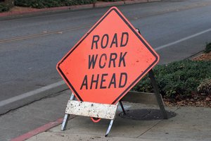 Road work signage