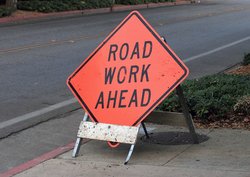 Road work signage