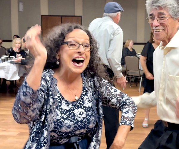 Susanna Hernandez dancing with Edward Gutierrez