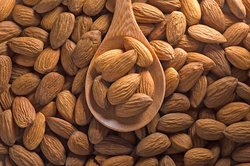 Almonds piled up