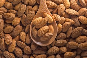 Almonds piled up