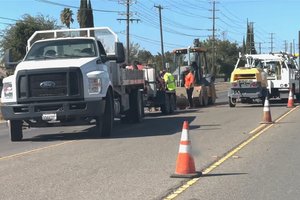 Minor work has taken place on Hatch Road