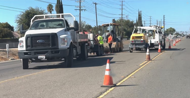 Minor work has taken place on Hatch Road