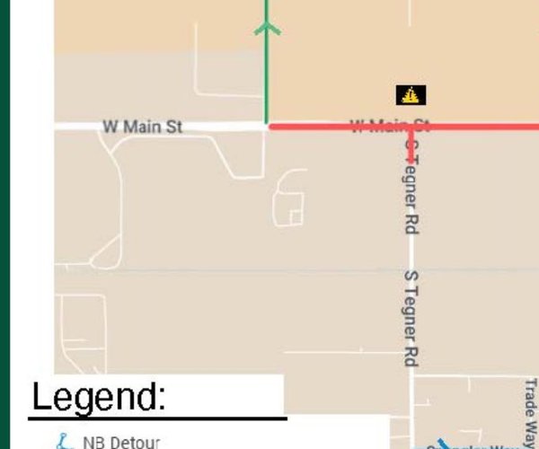 roadwork on West Main