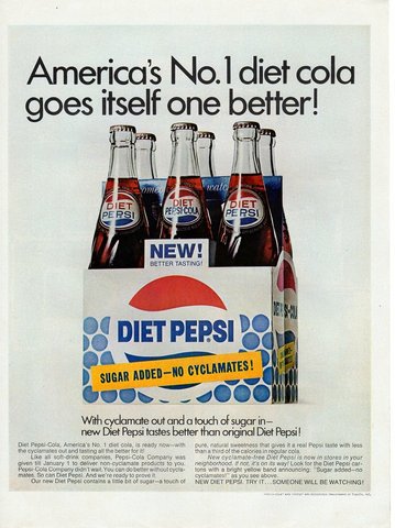 Modern day version of pumping a rat’s bladder with equivalent of cyclamates from 350 cans of diet soda