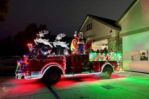 Santa Fire Truck