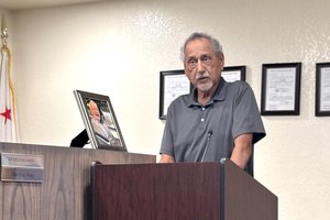 Ernie Garza protests