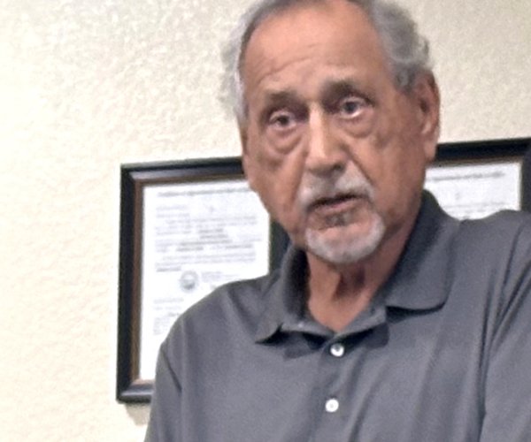 Ernie Garza protests