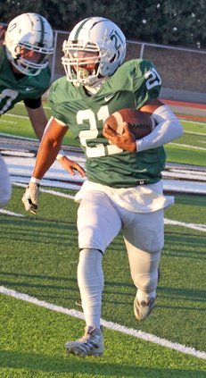 Hawk running back Sebastian Maldonado