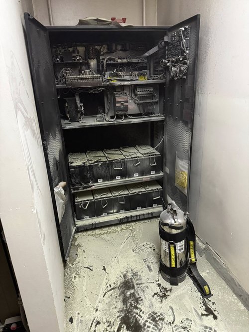 battery fire at THS 2