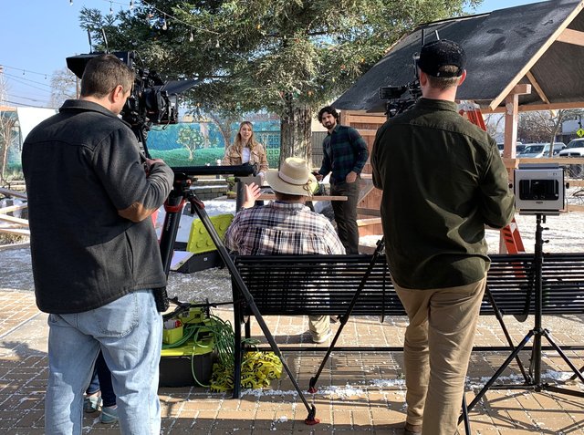 Movie-making magic transforms Riverbank into ‘Winter Wonderland’