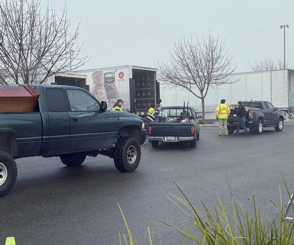 Trash collection at park