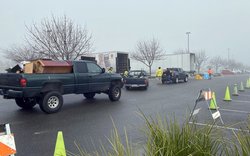 Trash collection at park