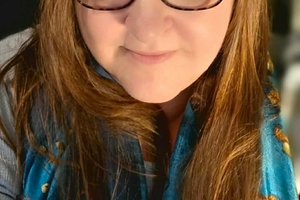 marie at gustine bookstore