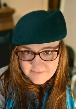 marie at gustine bookstore