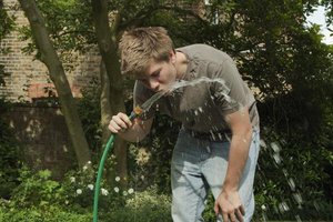 drinking from hose