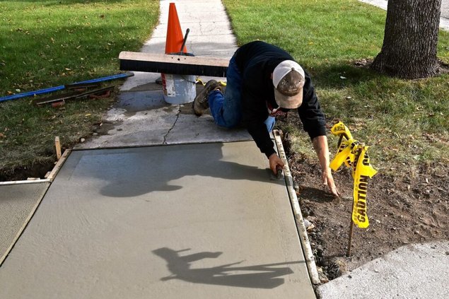 sidewalk work