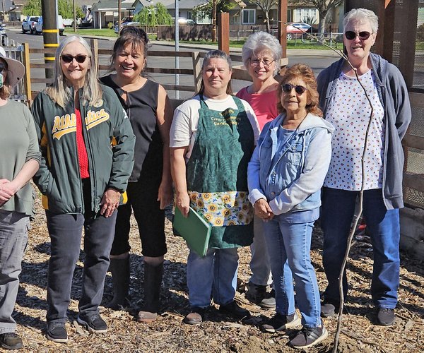 Gathered to recognize Arbor Day Ceres Garden Club