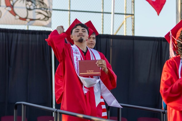 Ismael Pulido makes a triumphant gesture